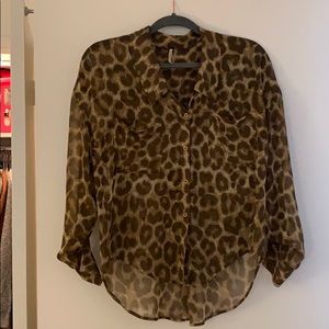 Sheer cheetah top
